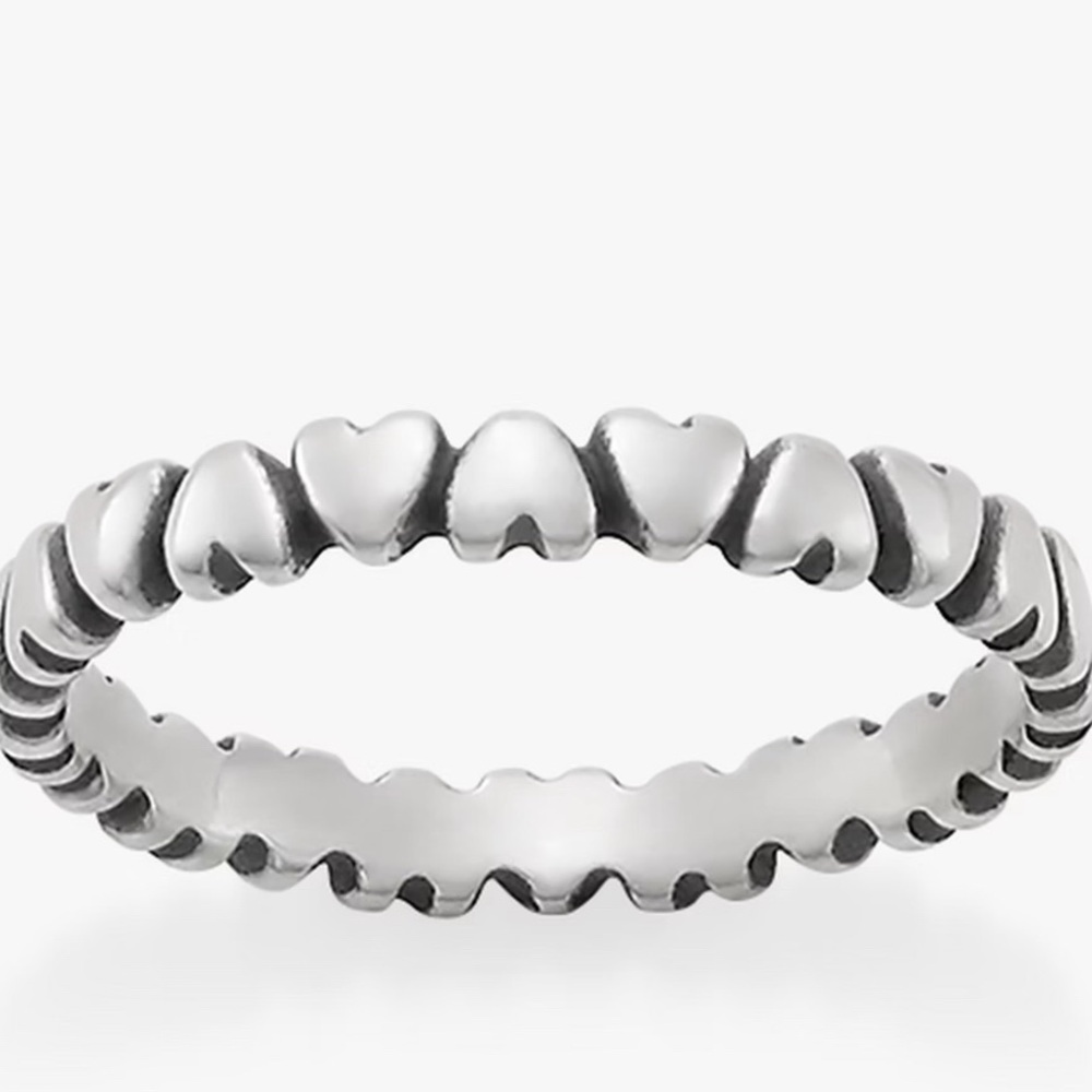 James Avery sterling silver lots of love band size 8